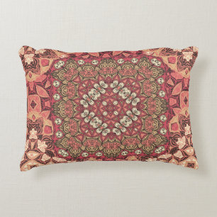 Indian abstract medallion pattern. Boho and gypsy  Accent Pillow