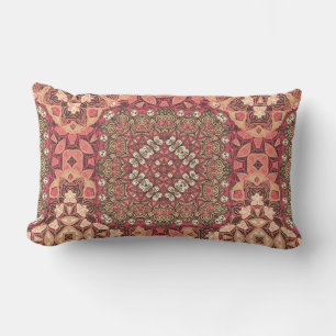 Indian abstract medallion pattern. Boho and gypsy  Lumbar Pillow