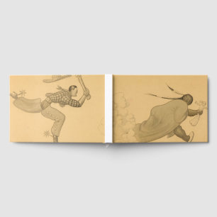 Indian and Cowboy, Savage Iowa, 1923 by Grant Wood Guest Book