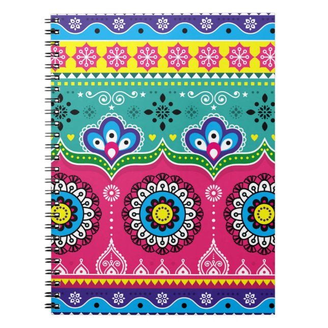 Indian and Pakistani truck art design, Jingle truc Notebook (Front)
