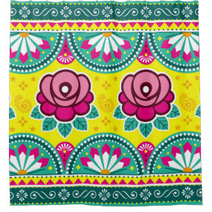 Indian and Pakistani truck art seamless long horiz