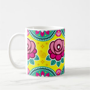 Indian and Pakistani truck art seamless long horiz Coffee Mug