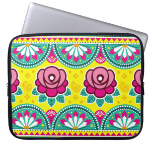 Indian and Pakistani truck art seamless long horiz Laptop Sleeve