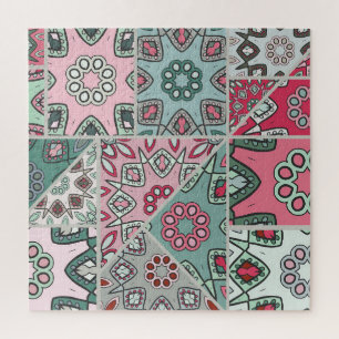 Indian Arabic Patchwork Quilt Vintage Jigsaw Puzzle