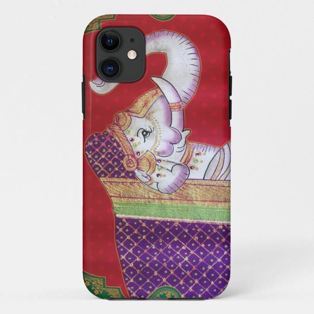 Indian art elephant iphone case (Back)