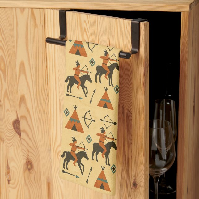 Indian art kitchen towel (Thirds Fold)