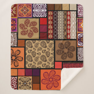 Indian arts, mega seamless creative set. sherpa blanket