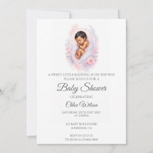 Indian Baby Sleeping Baby Shower Invitation