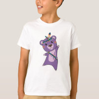 Indian Bear Purple Fashing Teddy Feather Cute