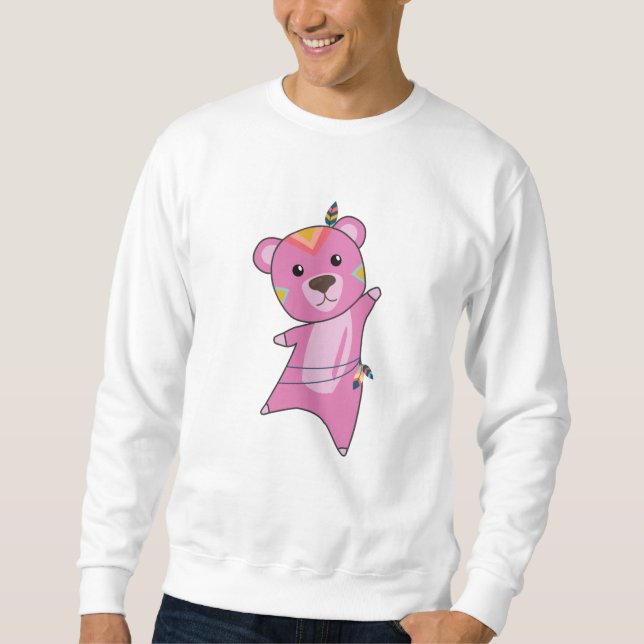 Indian Bears Bear Fashing Teddy Feather Sweatshirt (Front)