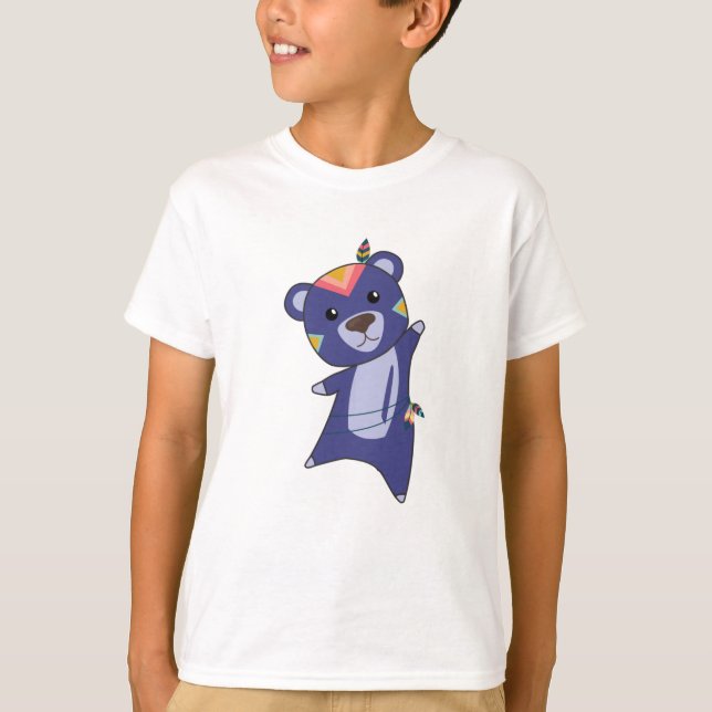 Indian Bears Bear Fashing Teddy Feather T-Shirt (Front)