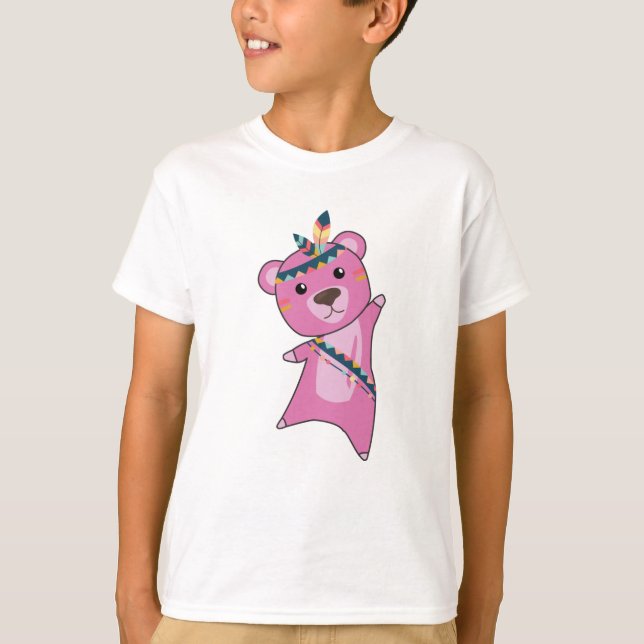 Indian Bears Bear Fashing Teddy Feather T-Shirt (Front)
