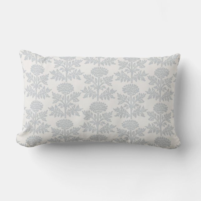 Indian block print inspired floral pillow (Front)