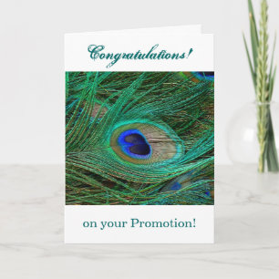 Indian Blue Peacock Feather Card