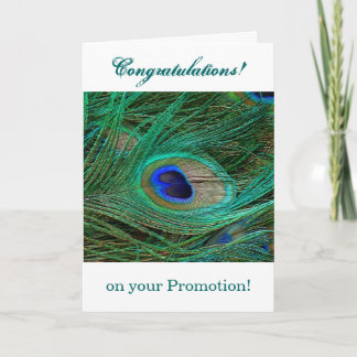 Indian Blue Peacock Feather Card
