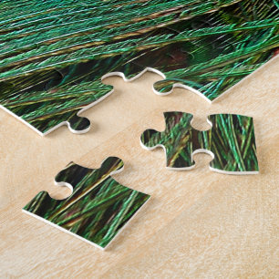 Indian Blue Peacock Feather Jigsaw Puzzle
