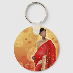 Indian Bollywood Girl Keychain