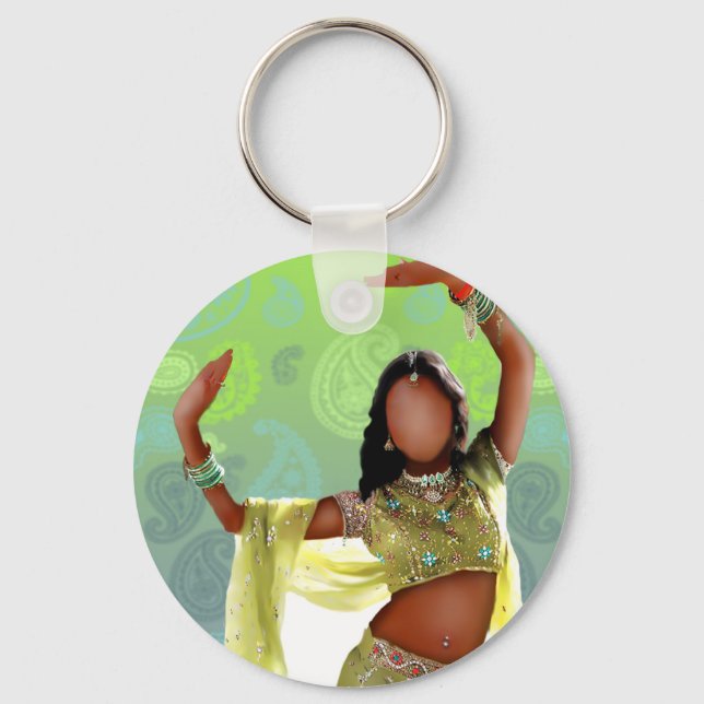 Indian Bollywood Girl Keychain II (Front)