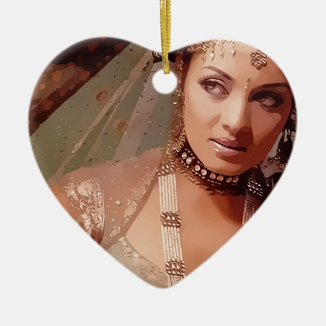 Indian bride ceramic ornament (Front)