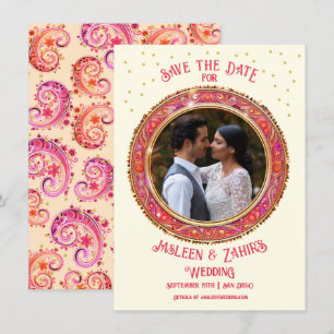 Indian Bride Groom Save the Date Invitation