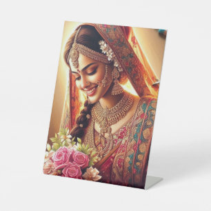 Indian Bride Pedestal Sign