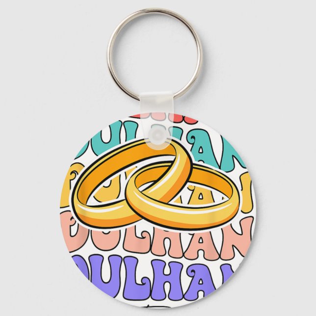Indian Bride To Be Bridal Desi Wedding Dulhan Wali Keychain (Front)