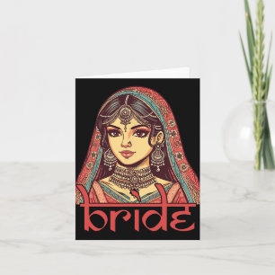 Indian Bride To Be Dulhan Desi Bridal Wedding Bach Card