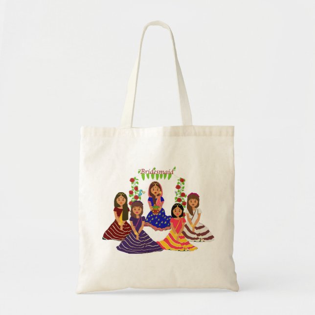 indian bridesmaid tote bag (Front)