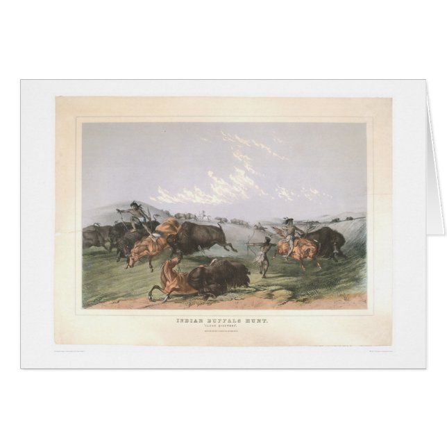 Indian Buffalo Hunt: "Close Quarters" (0743A) (Front Horizontal)