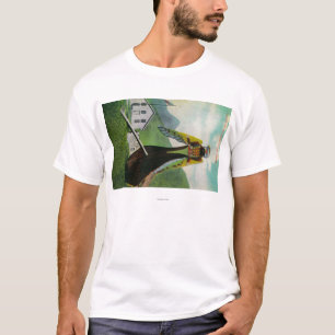 Indian Canoe with Figurehead in AlaskaState T-Shirt