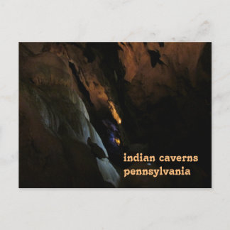 indian caverns pennsylvania postcard