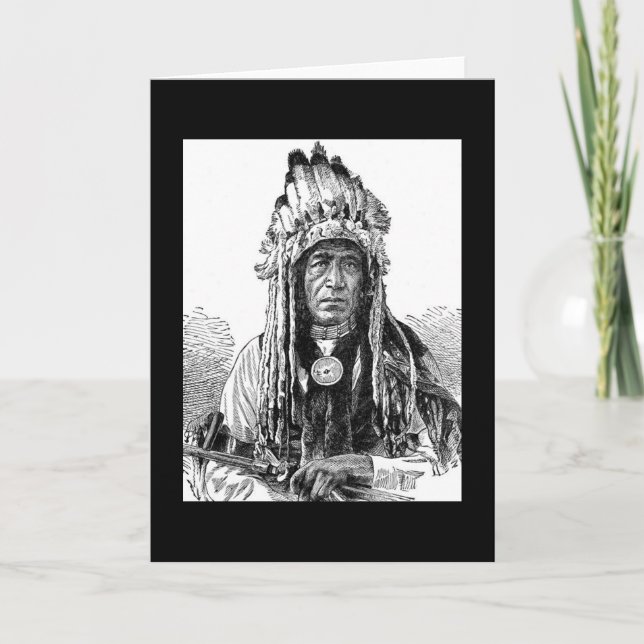 Indian Chief greeting Card (Front)