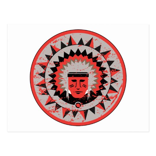 Indian Chief Grunge Postcard