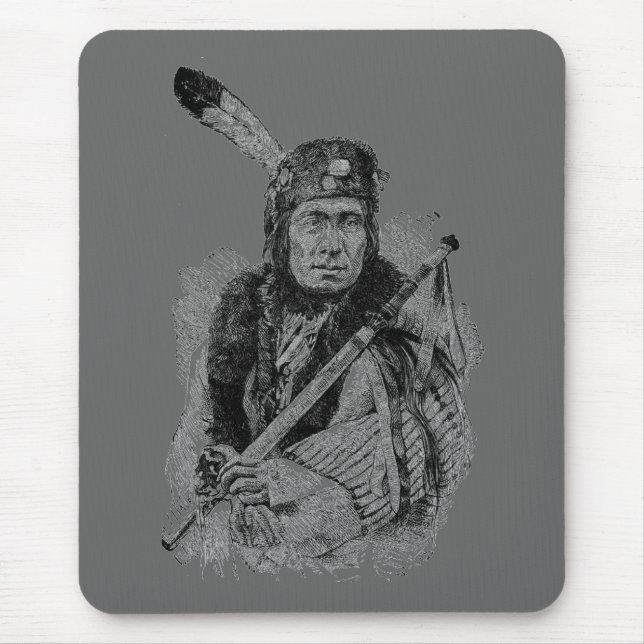 Indian Chief Mouse Pad (Front)