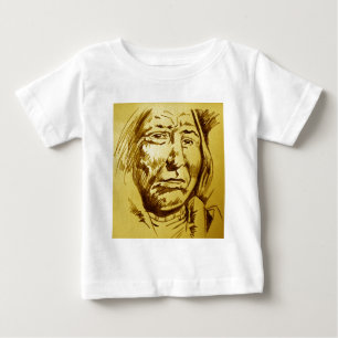 Indian Chief Pencil Sketch Baby T-Shirt