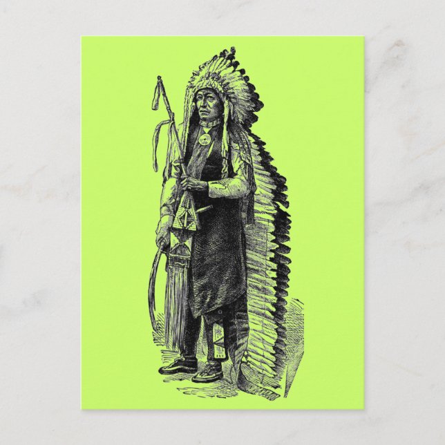 Indian Chief Postcard (Front)