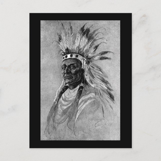 Indian Chief Postcard (Front)