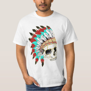 Indian Chief Skull T-Shirt