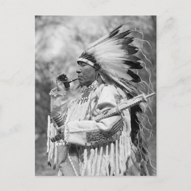 Indian Chief Whirlwind Soldier, 1925 Postcard (Front)
