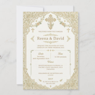 indian christian wedding invitation