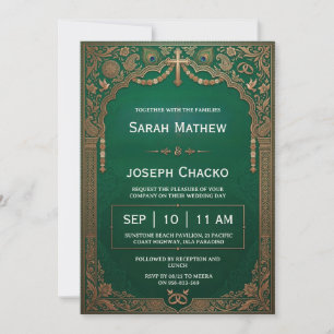 indian christian wedding invitation