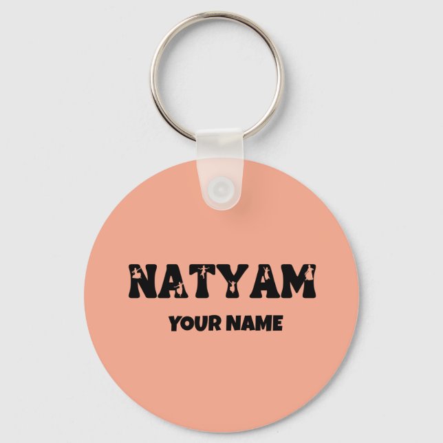 Indian classical dancers custom gift keychain (Front)