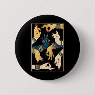 Indian Clical Dance Mudras Bharatanatyam Spiritual 2 Inch Round Button