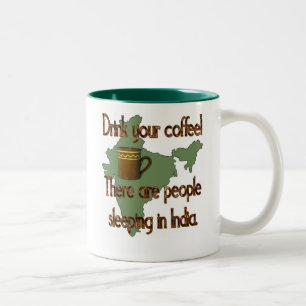 Indian Coffee People Two-Tone Coffee Mug