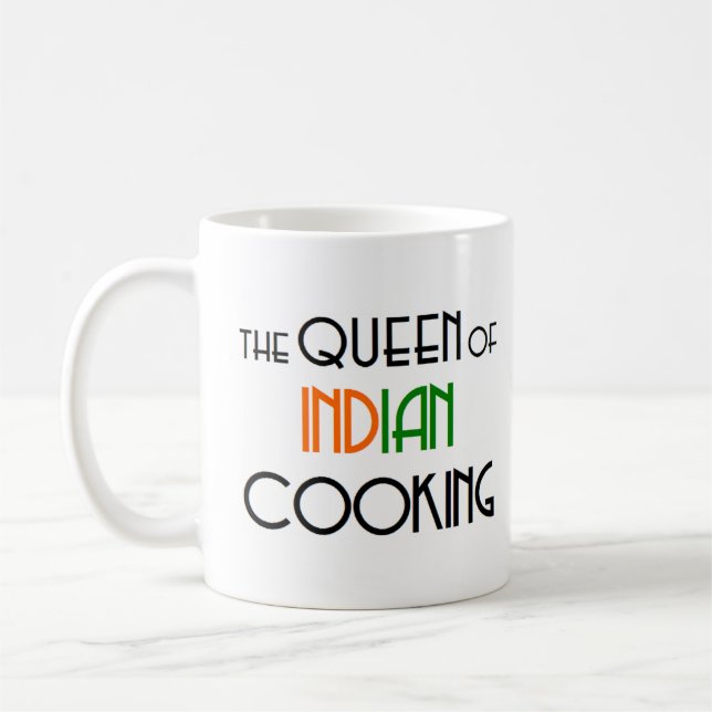 indian cooking queen coffee mug (Left)