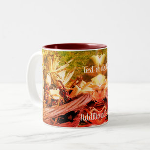 Indian Corn In Basket Nature Art Personalized Two-Tone Coffee Mug