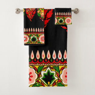 Indian Cotton Fabric Bath Towel Set