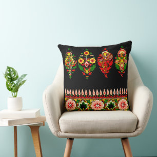 Indian Cotton Fabric Throw Pillow