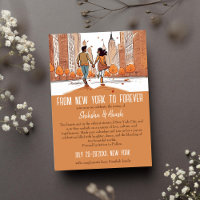 Indian couple in New York unique save the date