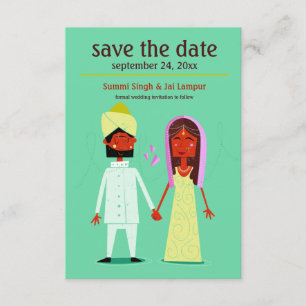 Indian Couple Save the Date Announcement